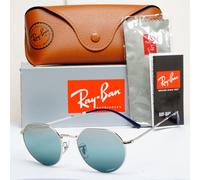 Ray-Ban Sunglasses Polarized Jack Chromance Silver Blue RB 3565 9242/G6 53mm