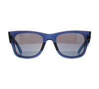 Ray-Ban Sunglasses RB0840S Mega Wayfarer 663804 Transp Blue Havana Blue Mirror
