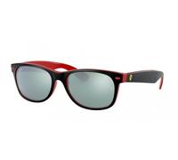 Ray - Ban RB2132M NEW WAYFARER SCUDERIA FERRARI COLLECTION F63830 Unisex Sunglasses Nylon Black Silver Squared Normal Mirror