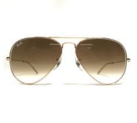 Ray-Ban Sunglasses RB3025 AVIATOR LARGE METAL 001/51 Gold with Brown Lenses
