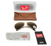 Ray-Ban Sunglasses RB3025 AVIATOR LARGE METAL 001/57 Gold Frame Polarized 58 mm