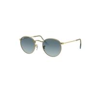 Ray-Ban Sunglasses RB3447 ROUND METAL 001/3M Gold blue Men Women