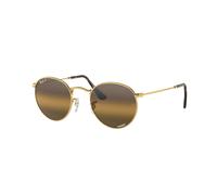 Ray - Ban Man Ray - Ban RB3447 ROUND METAL 001/G5 Sunglasses Metal Gold Brown Round Polarized Shaded