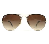 Ray-Ban Sunglasses RB3449 001/13 Arista Gold Aviators with Brown Gradient Lenses