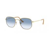Ray-Ban Sunglasses RB3548 HEXAGONAL 001/3F Unisex blue gold