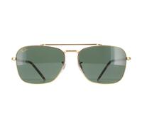 Ray - Ban RB3636 NEW CARAVAN 919631 Unisex Sunglasses Metal Gold Green Squared Normal