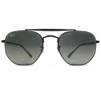 Ray-Ban Sunglasses RB3648 THE MARSHAL 002/71 Polished Black Hexagon Gray Lenses