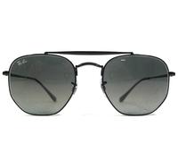 Ray-Ban Sunglasses RB3648 THE MARSHAL 002/71 Polished Black Hexagon Gray Lenses