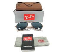 Ray-Ban Sunglasses RB3735 Bain Bridge 9202/R5 Rose Gold Frames with Blue Lenses