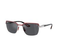 Ray - Ban Unisex Ray - Ban RB3743M F10087 Sunglasses Steel Red Grey Squared Normal