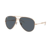 Ray-Ban Mens Old Aviator Sunglasses - Colour: 9202R5 Polished Rose Gold-Blue Lens - Size: XXL/62-14