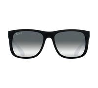 Ray-Ban Sunglasses RB4165 Justin 622/Y4 Rubber Black Silver Mirror Polarized black/silver 55 mm