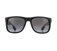 Ray - Ban RB4165F JUSTIN 622/T3 Man Sunglasses Nylon Black Grey Squared Polarized Shaded