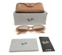 Ray-Ban Sunglasses RB4441D 678793 Opal Beige Oval Frames with Light Brown Lenses