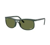 Ray - Ban Unisex RB4452CH 6016/2 Sunglasses Peek Green Squared Polarized