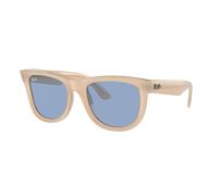 Ray-Ban Unisex Sunglass RBR0502S Wayfarer Reverse - Frame color: Opal Beige & Honey, Lens color: Light Blue
