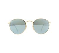 Ray-Ban Sunglasses Round Flat Lenses 3447N 001/30 Gold Grey Flash Mirror 50mm