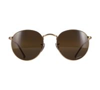 Ray-Ban Sunglasses Man Round Metal Polarized+ Lenses - Arista Gold Frame Brown Lenses Polarized 50-21