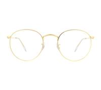 Ray-Ban Man Sunglass RB3447 Round Blue-Violet Light Clear Evolve - Frame color: Gold, Lens color: Clear