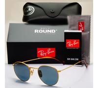 Ray-Ban Sunglasses Round Titanium Polarized Gold Blue RB 8247 9217/T0 50mm
