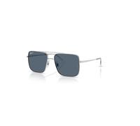 Ray-Ban Sunglasses Unisex Ari Bio-based - Silver Frame Blue Lenses Polarized 56-16