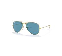 Ray-Ban Sunglasses Unisex Aviator Classic - Gold Frame Blue Lenses Polarized 55-14