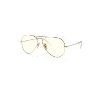 Ray-Ban Sunglasses Unisex Aviator Clear Evolve - Arista Gold Frame Grey Lenses 55-14