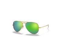 Ray-Ban Sunglasses Unisex Aviator Flash Lenses - Gold Frame Green Lenses 62-14