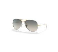 Ray-Ban Sunglasses Unisex Aviator Full Color Legend - Gold Frame Grey Lenses 58-14