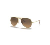 Ray-Ban Sunglasses Unisex Aviator Gradient - Gold Frame Brown Lenses Polarized 55-14