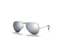 Ray-Ban Sunglasses Unisex Aviator Mirror - Silver Frame Grey Lenses Polarized 58-14