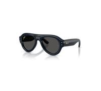 Ray-Ban Sunglasses Unisex Aviator Puffer - Transparent Dark Blue Frame Black Lenses 52-21