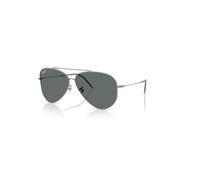 Ray-Ban Sunglasses Unisex Aviator Reverse - Gunmetal Frame Grey Lenses Polarized 59-11