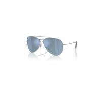 Ray-Ban Sunglasses Unisex Aviator Reverse - Silver Frame Blue Lenses 59-11