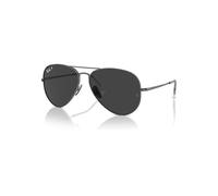 Ray-Ban Sunglasses Unisex Aviator Titanium - Gunmetal Frame Black Lenses Polarized 62-14