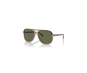 Ray-Ban Sunglasses Unisex Bill X The Ones - Havana On Transparent Brown Frame Green Lenses Polarized 60-14
