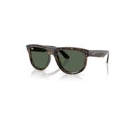 Ray-Ban Sunglasses Unisex Boyfriend Reverse - Dark Havana Frame Green Lenses 56-18