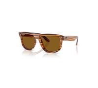 Ray-Ban Sunglasses Unisex Boyfriend Reverse - Striped Havana Frame Brown Lenses Polarized 56-18