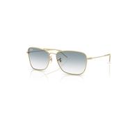 Ray-Ban Sunglasses Unisex Caravan Reverse - Arista Gold Frame Blue Lenses 58-15