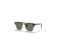 Ray-Ban Sunglasses Unisex Clubmaster Classic - Tortoise On Gold Frame Green Lenses Polarized 49-21
