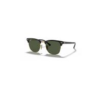 Ray-Ban Sunglasses Unisex Clubmaster Metal - Black On Gold Frame Green Lenses Polarized 51-21