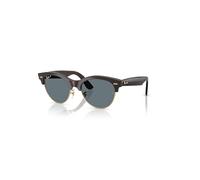 Ray-Ban Sunglasses Unisex Clubmaster Way - Red Havana Frame Blue Lenses Polarized 51-19