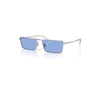 Ray-Ban Sunglasses Unisex Emy Bio-based - Silver Frame Blue Lenses 56-17
