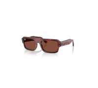 Ray-Ban Sunglasses Unisex Flacko Bio-based - Havana Red Frame Red Lenses 53-20