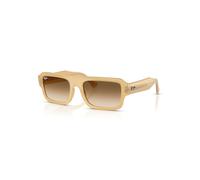Ray-Ban Sunglasses Unisex Flacko Bio-based - Transparent Beige Frame Brown Lenses 56-20
