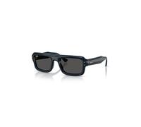 Ray-Ban Sunglasses Unisex Flacko Puffer - Transparent Dark Blue Frame Black Lenses 52-23