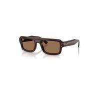 Ray-Ban Sunglasses Unisex Flacko Puffer - Transparent Dark Brown Frame Brown Lenses 54-23