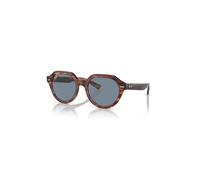 Ray-Ban Sunglasses Unisex Gina - Striped Havana Frame Blue Lenses 53-21