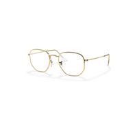 Ray-Ban Sunglasses Unisex Hexagonal Blue-violet Light Clear - Gold Frame Clear Lenses 51-21
