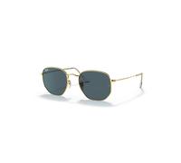 Ray-Ban Sunglasses Unisex Hexagonal Flat Lenses - Arista Gold Frame Blue Lenses 51-21